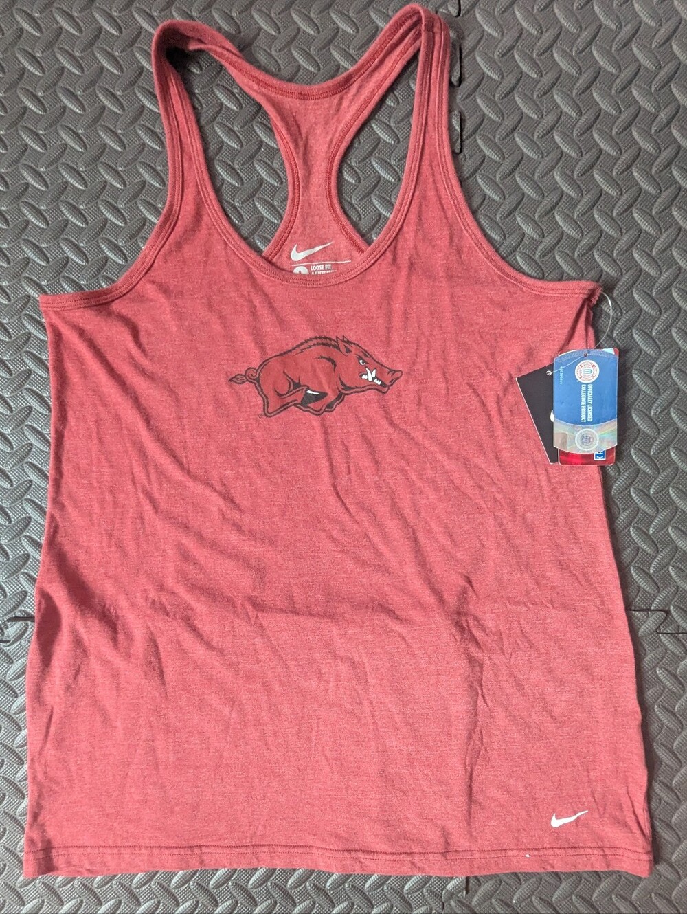 NWT - Nike Loose Fit Arkansas Razorback Racerback Tank - Large-READ DESCRIPTION